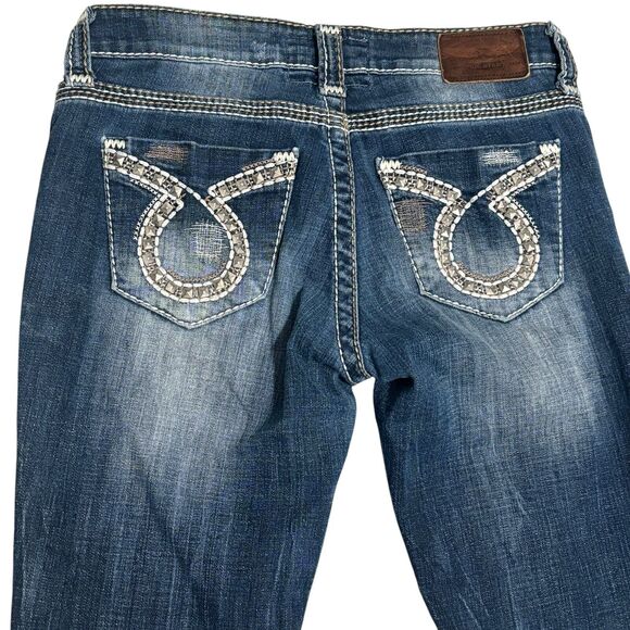 Big Star Liv Jeans Wms Sz 27L** Blue Stonewashed Mid Rise Skinny - Picture 4 of 7